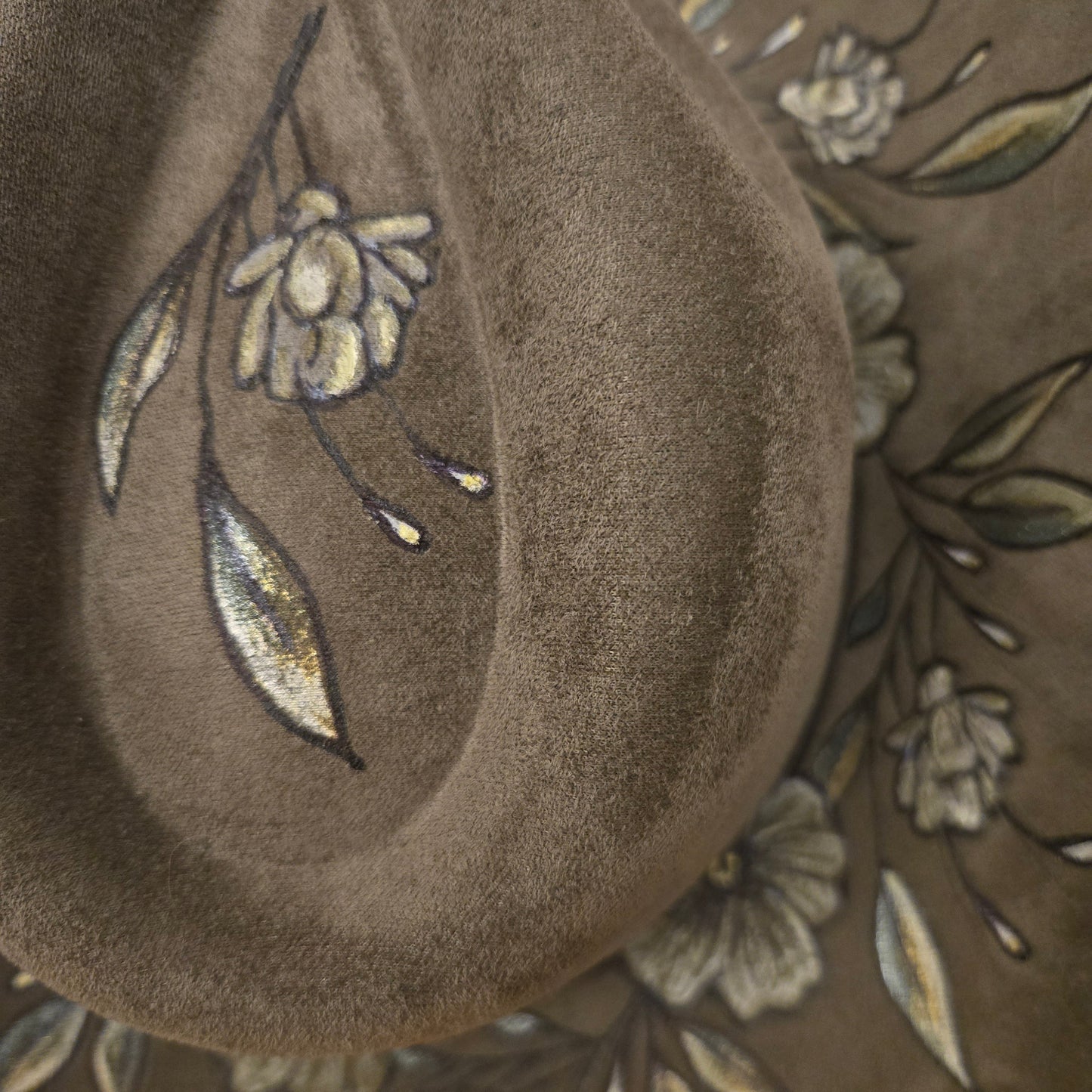Olive Green Vegan Suede Fedora "Abundance"